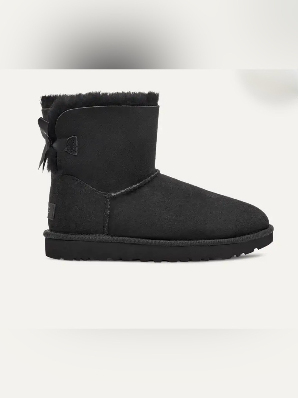 Ugg Mini Bailey Bow II Black Womens Size 7